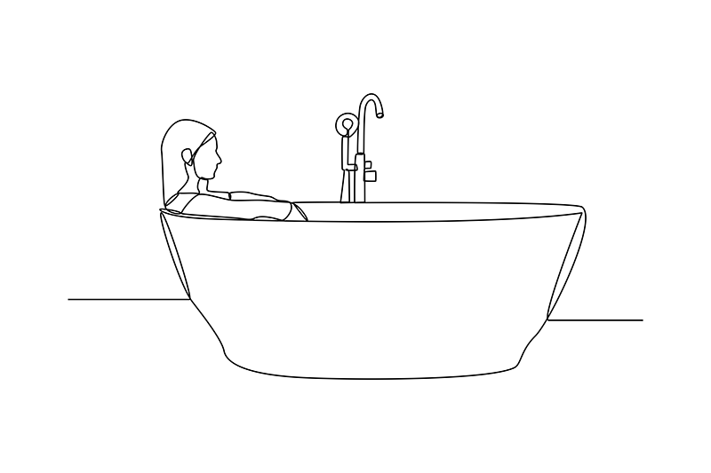 お風呂でアイディアが浮かぶ瞬間